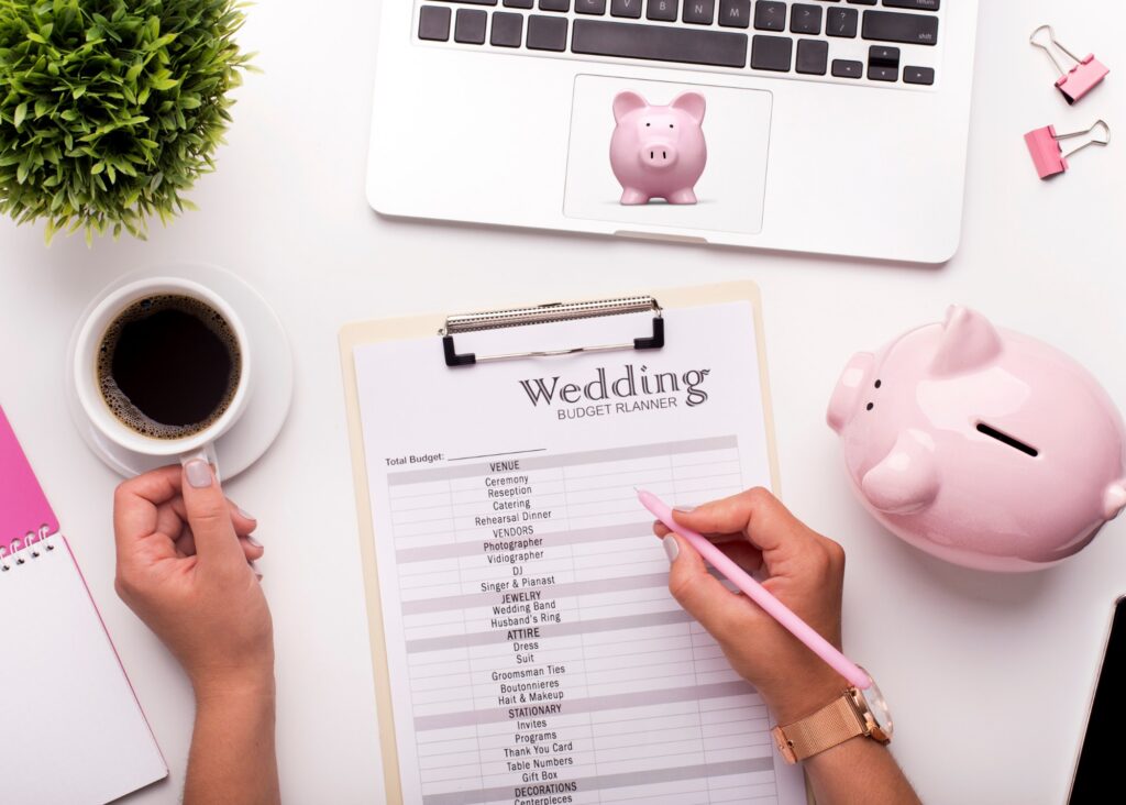 wedding spend vs. splurge, budget checklist