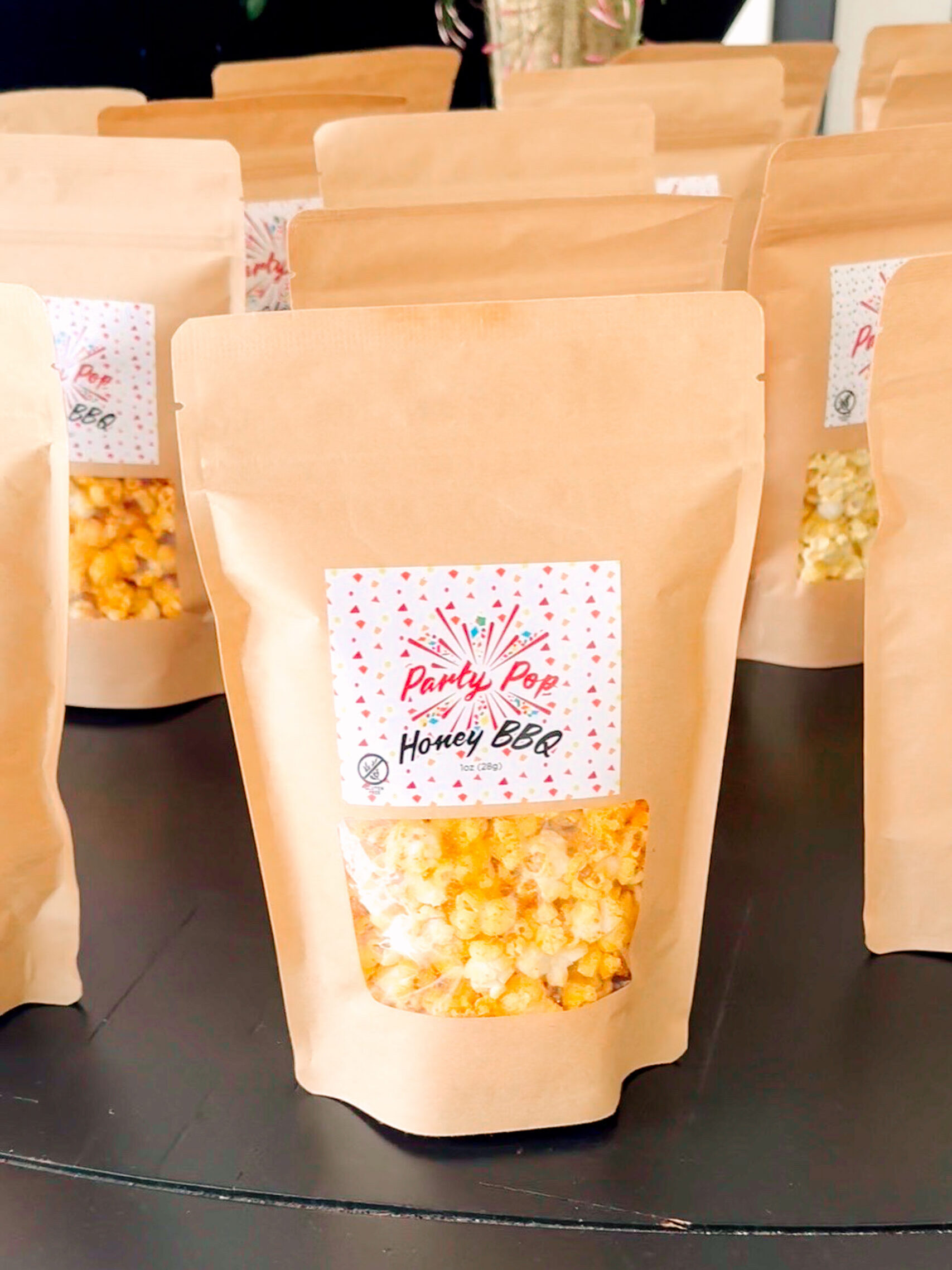 wedding budget, picture of Party Pop Popcorn as a wedding favor.